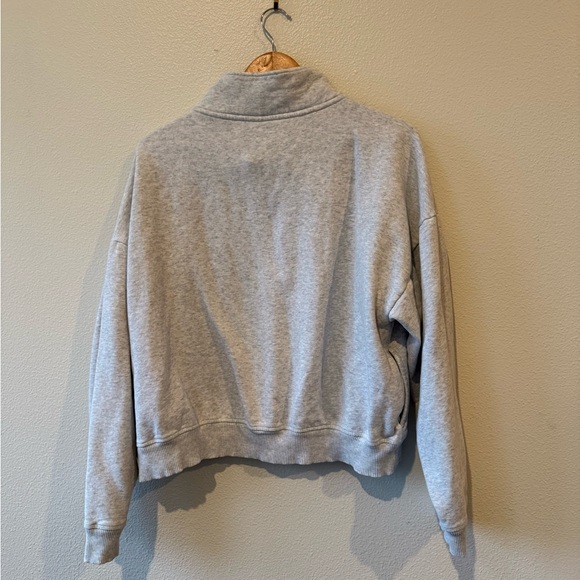PINK Victoria's Secret Light Gray Half-Zip Sweatshirt - Picture 3 of 3